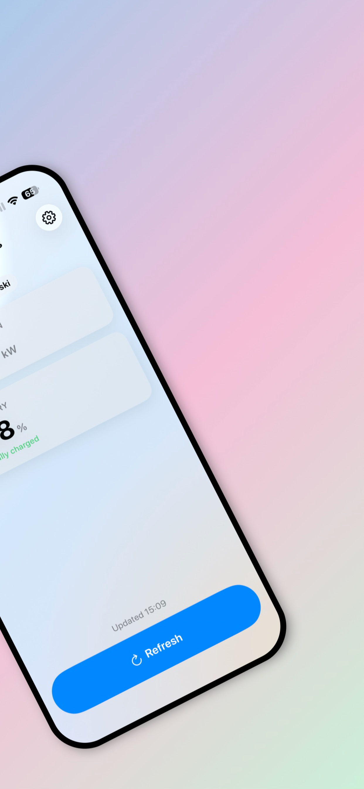 Glance for Solis - battery state of charge widget