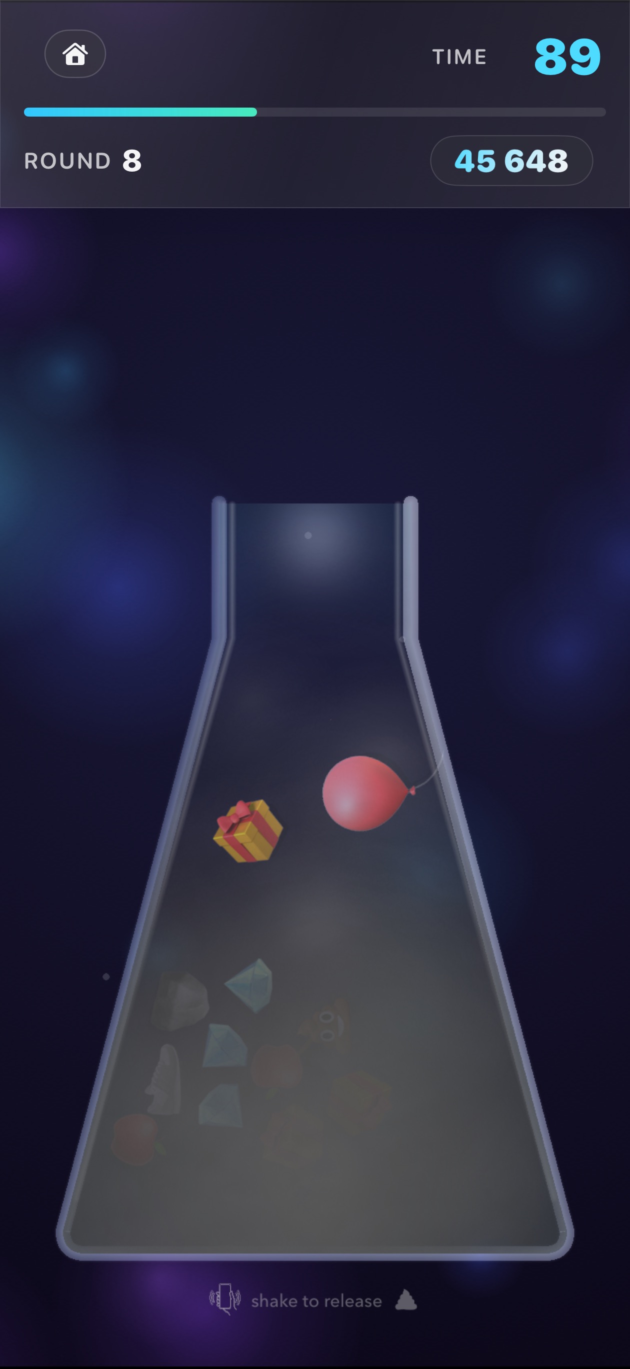 Sift gameplay - wide beaker vessel