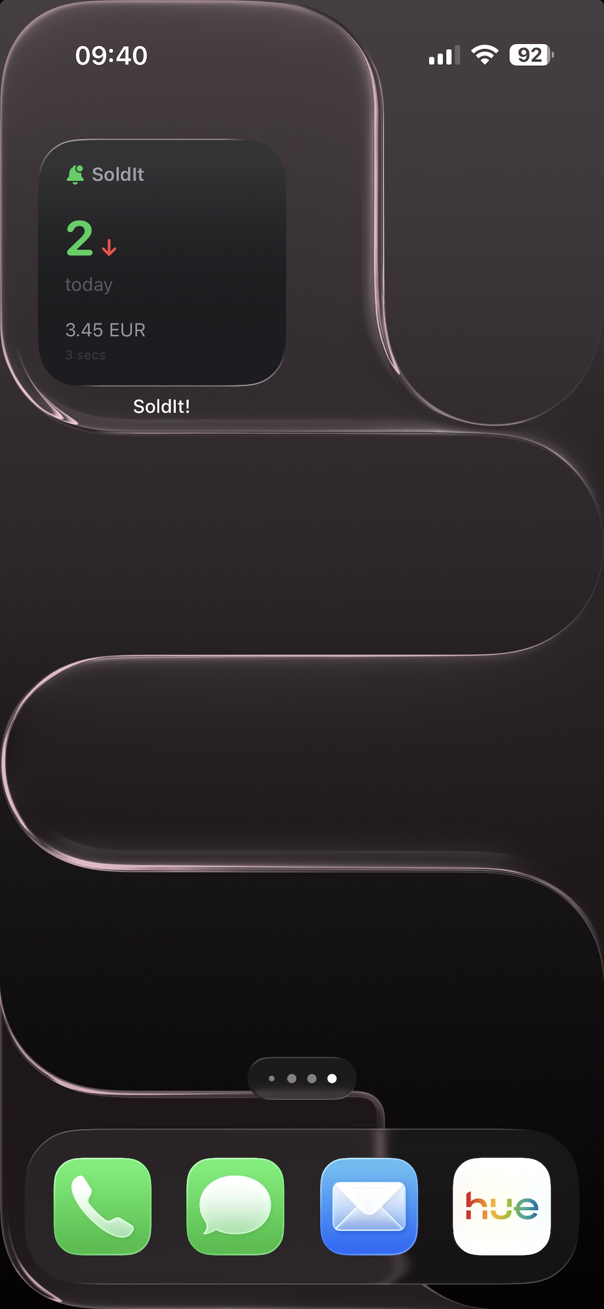 SoldIt! - home screen widget showing sales data