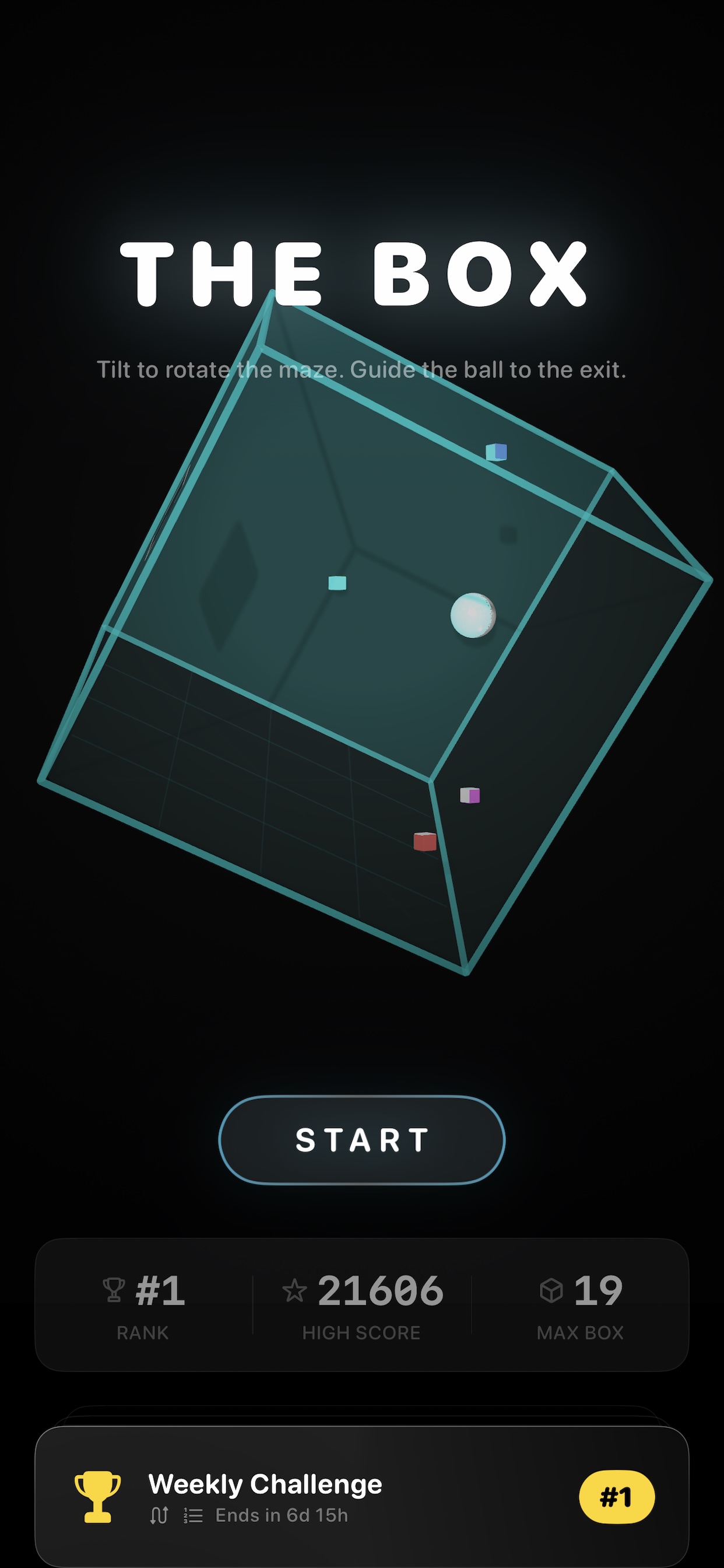 The Box - main menu screen