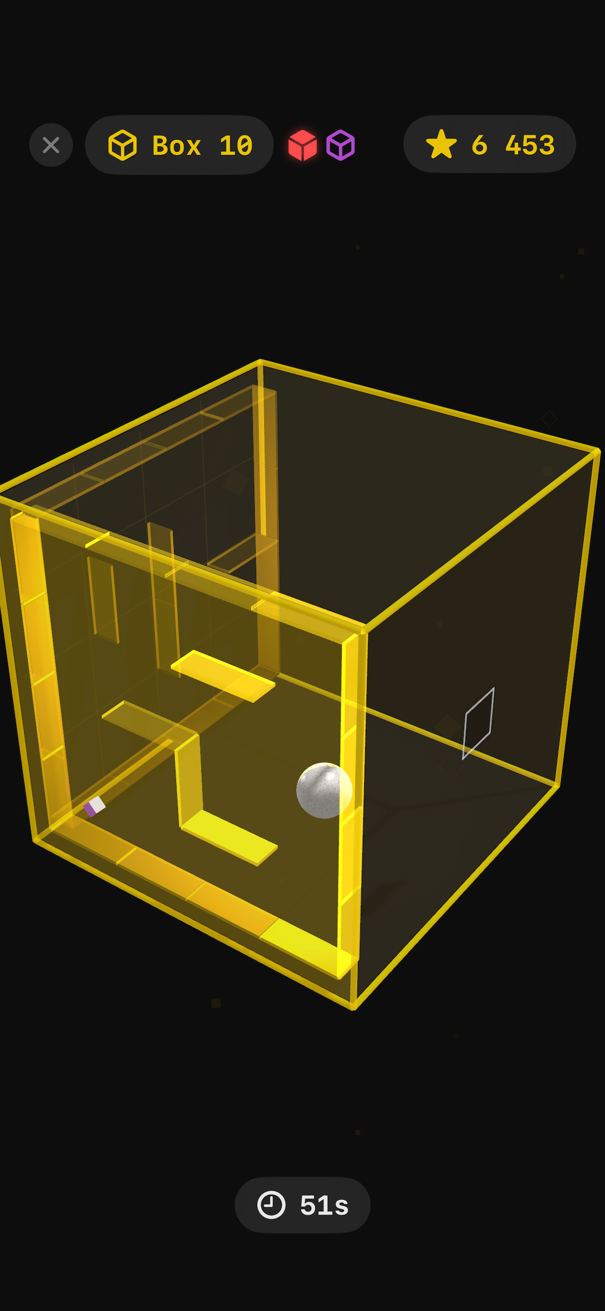The Box - golden maze with dense wall patterns